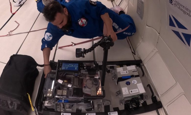 University of Glasgow's Dr. Gilles Bailet advances on-demand 3D printing in space - overcoming the challenges of 3D printing in zero gravity.