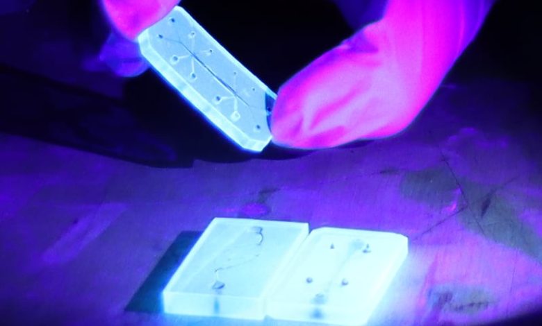 Purdue researchers 3D print tiny multilevel microfluidic devices. The VPP method allows for highly transparent fabrication.