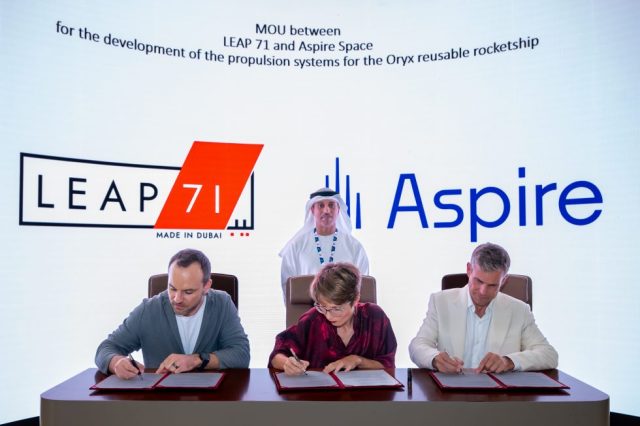 LEAP 71 and Aspire Space to develop Oryx reusable rocketship - using a conventional engine and also a novel aerospike configuration.