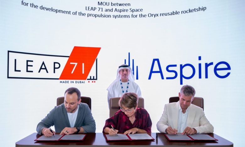 LEAP 71 and Aspire Space to develop Oryx reusable rocketship - using a conventional engine and also a novel aerospike configuration.