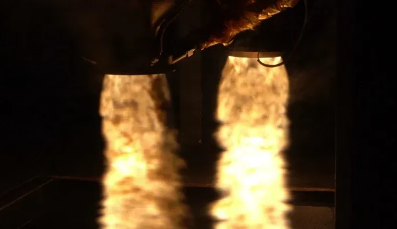 Agnikul successfully fires dual 3D printed rocket engines. Four pumps power the system, each driven by an independent electric motor.