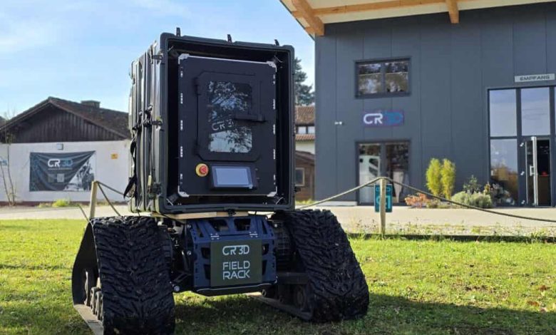 CR-3D unveils FieldRACK Mobile 3D printing system, designed for use on construction sites, industrial facilities, ships, and disaster zones.
