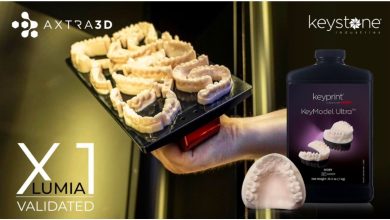 Axtra3D launches KeyModel Ultra Ivory resin for dental and orthodontic applications on Lumia X1