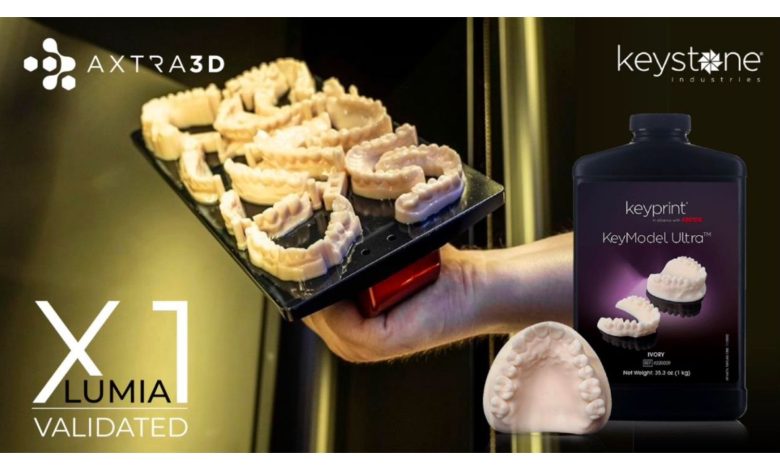 Axtra3D launches KeyModel Ultra Ivory resin for dental and orthodontic applications on Lumia X1
