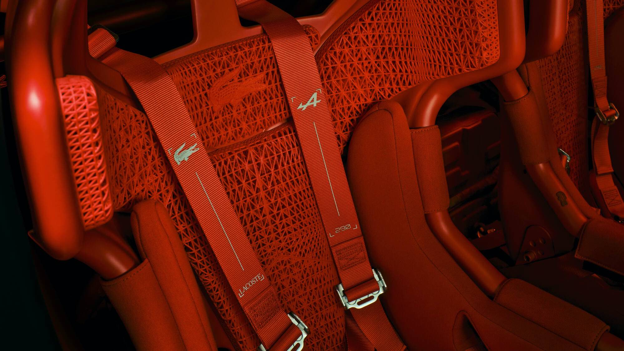 Alpine e Lacoste presentano la A290 Rallye con sedili stampati in 3D da ERPRO