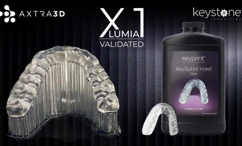Axtra3D validates Keystone's KeySplint Hard Clear on the Lumia.X1