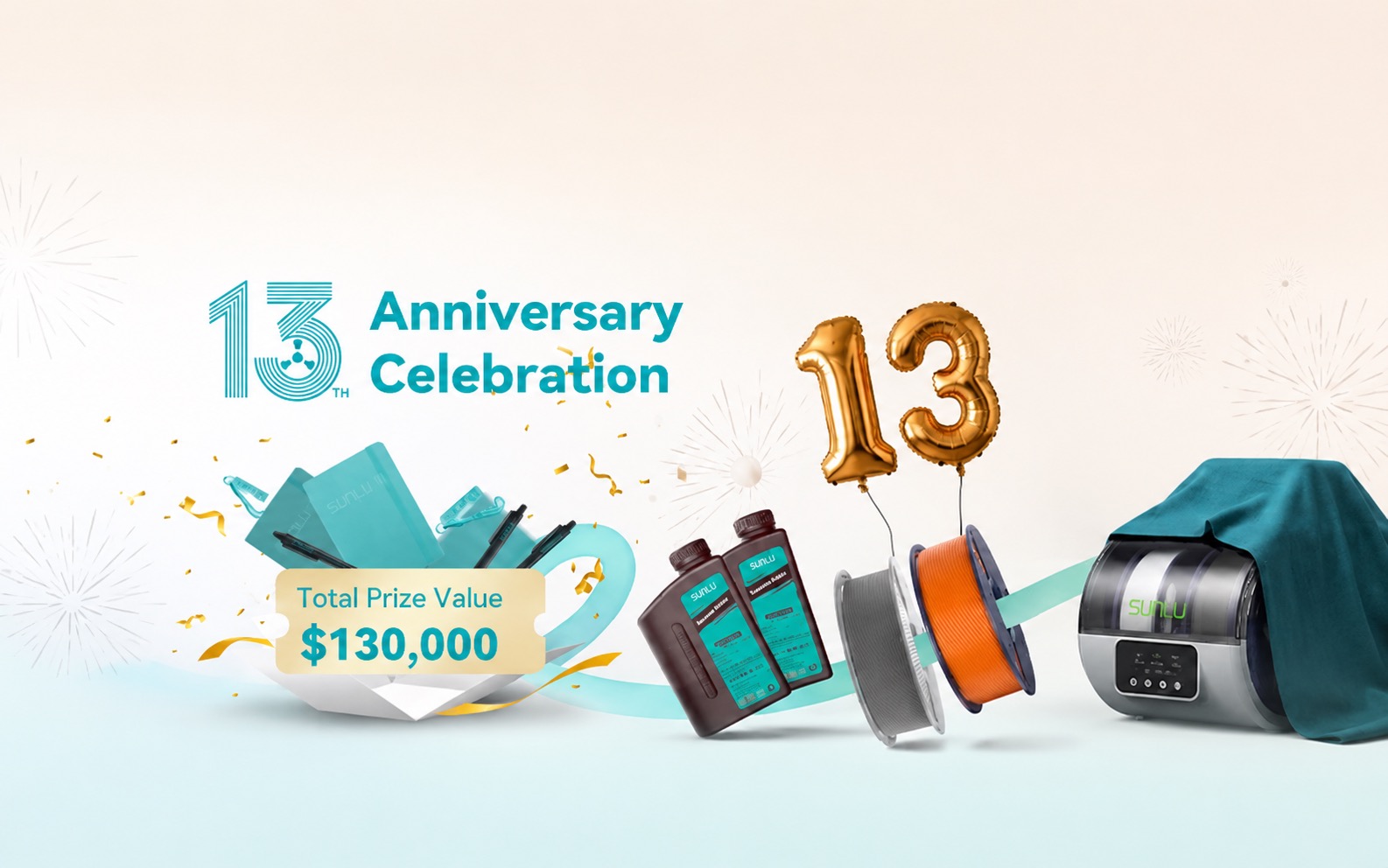 SUNLU lanza el sistema de secado AMS Lite Heater y organiza un sorteo con motivo de su 13.º aniversario