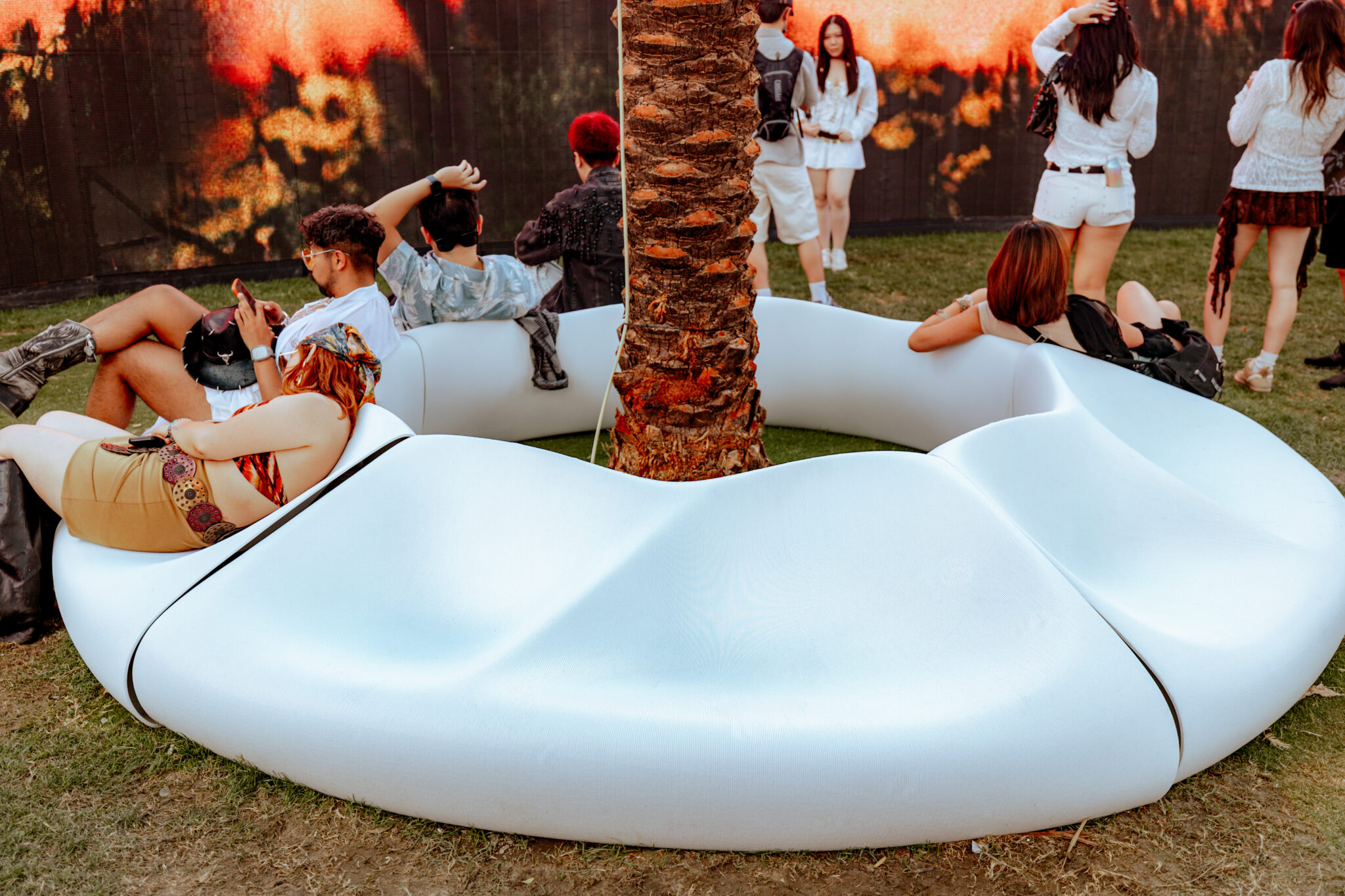 Decibel and Caracol 3D print custom Coachella seating for SKYLRK Oasis