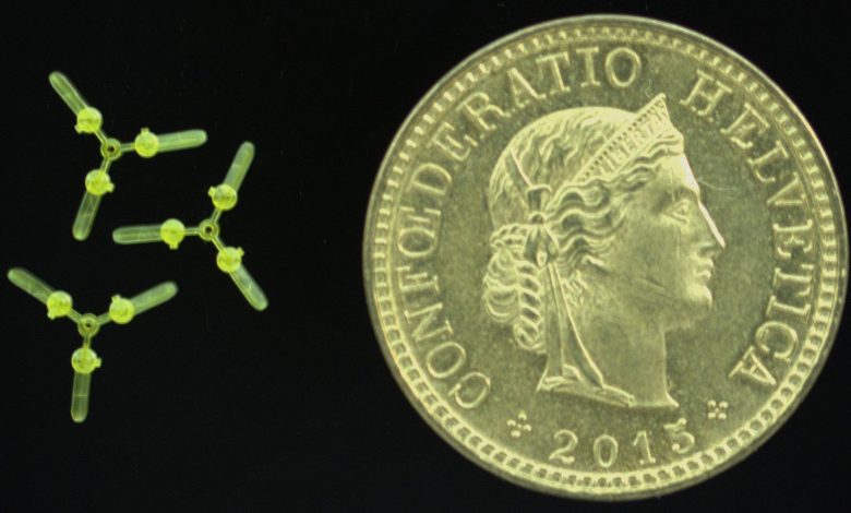 EPFL uses 3D nanoprinting to build sound-powered microfliers